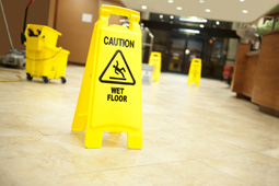 Wet Floor Signs, Office Lobby Floor Cleaning